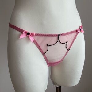 Agent Provocateur | Lorna | Pink & Black | Thong | AP 2 | NWOT
